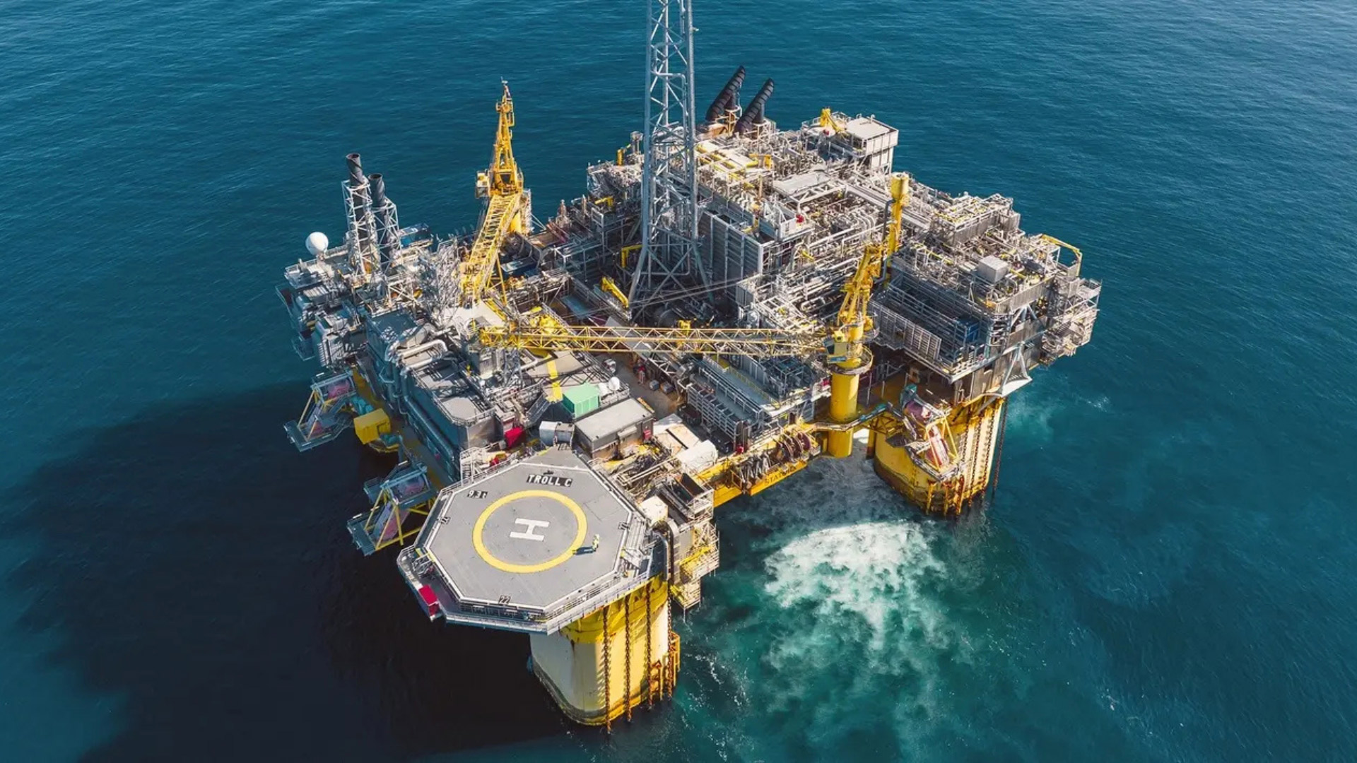 Offshore oil platform in Norway showcasing new all-electric subsea systems